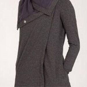 - Lululemon Savasana Wrap Sweater Heathered Gray Lined size 4